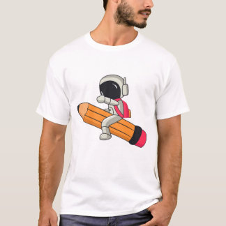 Cute Tecknad Astronaut T-Shirt - Roligt