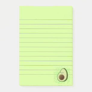 Cute Tecknad Avocado Disted Background Lear Post-it Block