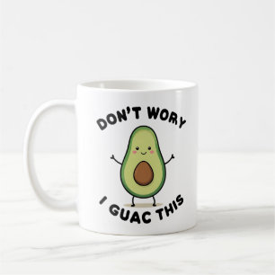 Cute Tecknad Avocado Kaffemugg