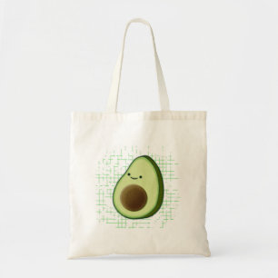 Cute Tecknad Avocado på nedtryckt bakgrund Tygkasse