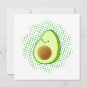 Cute Tecknad Avocado vid utstressad vortex