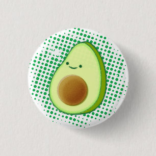 Cute Tecknad Avocado vid utstressad vortex Knapp