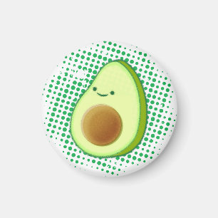 Cute Tecknad Avocado vid utstressad vortex Magnet