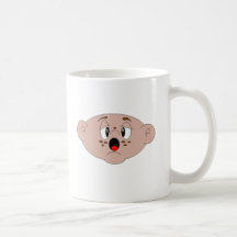 Cute Tecknad Baby Ansikte-kaffe Mugg
