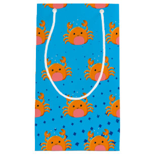 Cute Tecknad Baby Crab Blue Ocean