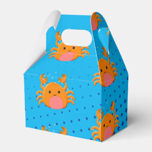 Cute Tecknad Baby Crab Blue Ocean Presentaskar