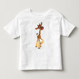 Cute Tecknad Baby Giraffe Children T-Shirt