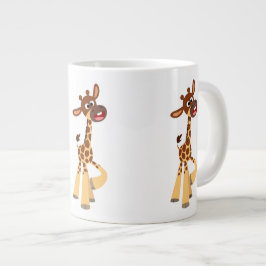 Cute Tecknad Baby Giraffe Jumbo Mugg