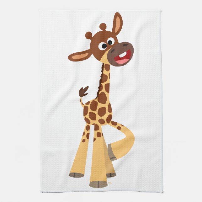 Cute Tecknad Baby Giraffe Kitchen Towel Kökshandduk (Vertikal)