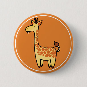 Cute Tecknad Baby Giraffe Knapp
