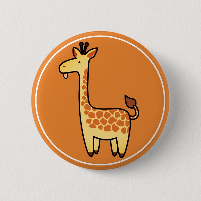 Cute Tecknad Baby Giraffe Knapp (Framsida)