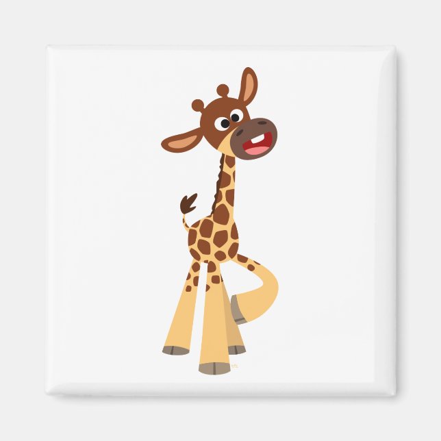 Cute Tecknad Baby Giraffe Magnet (Framsidan)