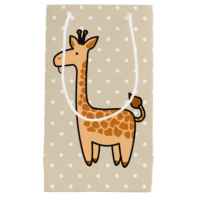 Cute Tecknad Baby Giraffe & Polka dots (Framsidan)