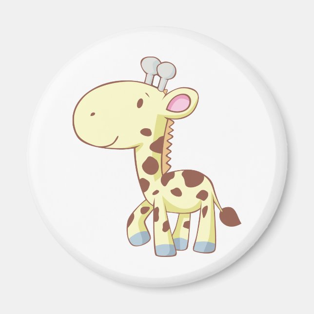 Cute Tecknad Baby Giraffe Shirts Magnet (Framsidan)
