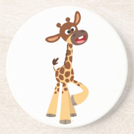 Cute Tecknad Baby Giraffe Underlägg