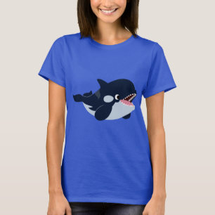 Cute Tecknad Baby Orca Kvinnors T-Shirt