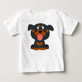 Cute Tecknad Baby Rottweiler Baby T-Shirt