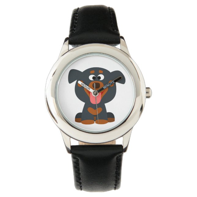 Cute Tecknad Baby Rottweiler Watch Armbandsur (Framsida)