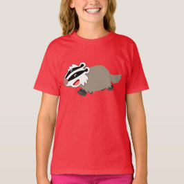 Cute Tecknad Badger Women T-Shirt
