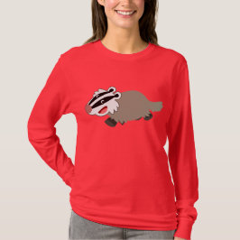 Cute Tecknad Badger Women T-Shirt