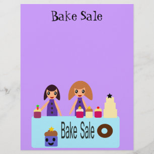 Cute tecknad Bake Sale Flyer