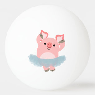 Cute Tecknad Ballerina Gris Ping Pong Boll