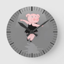 Cute Tecknad Ballet Dancing Gris
