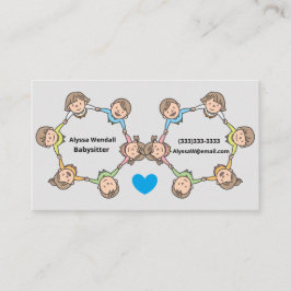 Cute Tecknad Barn som spelar i barnbarnbarnbarnvak Visitkort