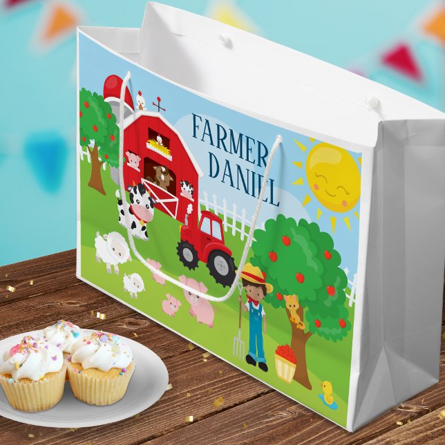 Cute Tecknad Barnyard Animals, Farmer and Tractor (Skapare uppladdad)