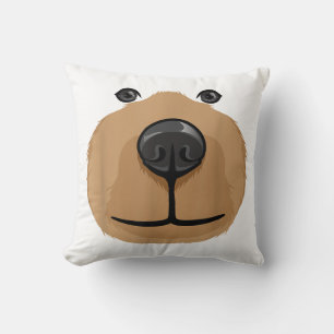 Cute Tecknad Bear Ansikte Head Costume Party Kudde
