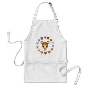 Cute Tecknad Bear Spädbarn Cooking Apron Förkläde