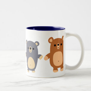 Cute tecknad Bears 1 mugg
