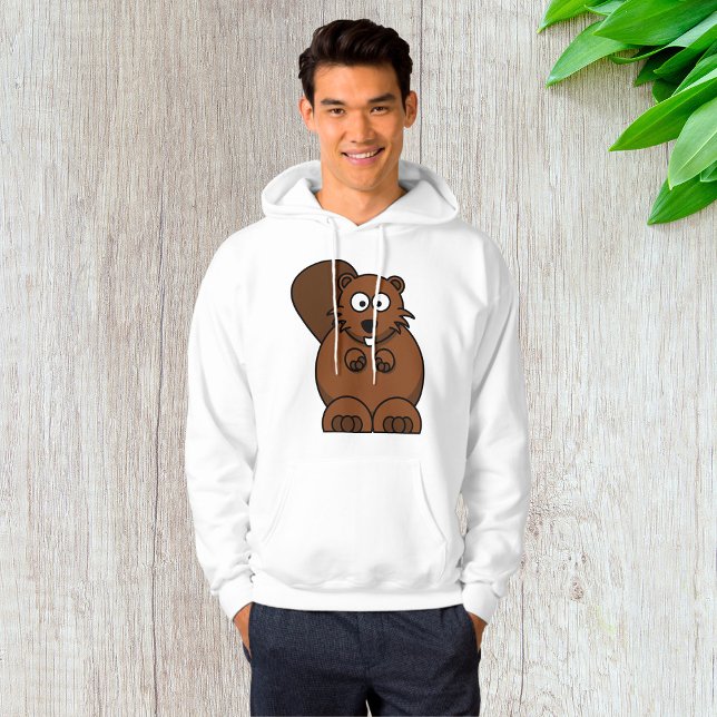 Cute Tecknad Beaver Funny Woodland Animal Hoodie (Skapare uppladdad)