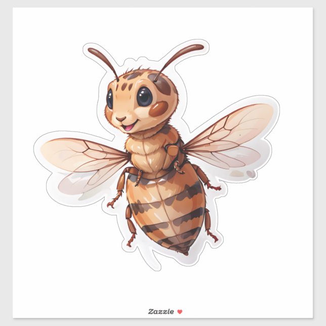 Cute Tecknad Bee Klistermärken (Ark)