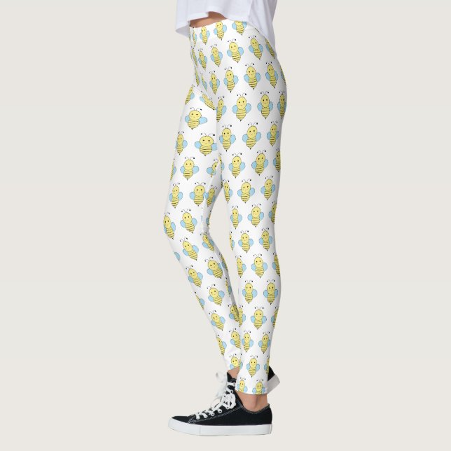 Cute Tecknad Bee Leggings (Vänster)
