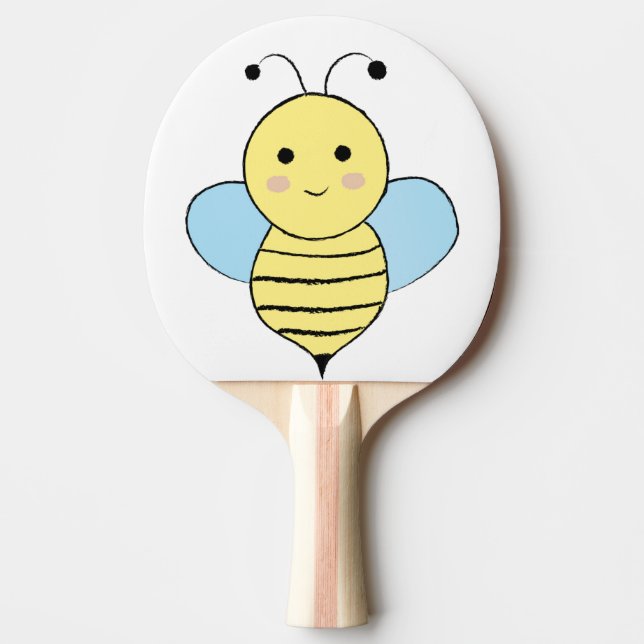 Cute Tecknad Bee Pingisracket (Framsidan)