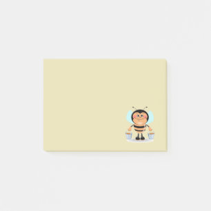 Cute Tecknad Bes bär honungsburkar Post-it Block