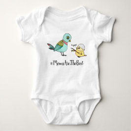 Cute Tecknad Bird Best Mamma Första Mors dag T Shirt