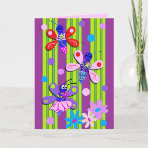 Cute Tecknad Birday Card Kort