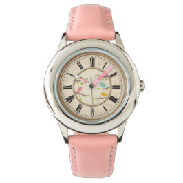 Cute Tecknad Birds Childrens Armbandsur