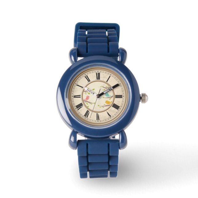 Cute Tecknad Birds Childrens Armbandsur (Framsida)