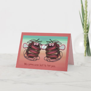 Cute tecknad Birthday card Alien bin med text Kort