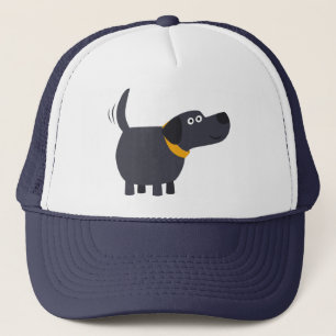 Cute Tecknad Black Labrador Hat Truckerkeps