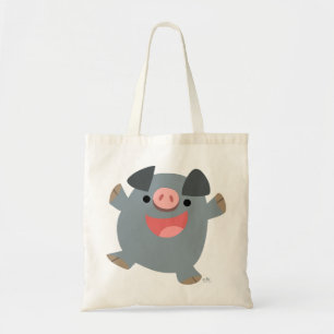 Cute Tecknad Bouncy Gris Bag Tygkasse