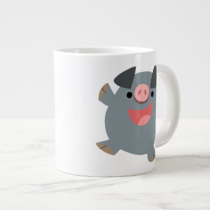 Cute Tecknad Bouncy Gris Jumbo Mugg