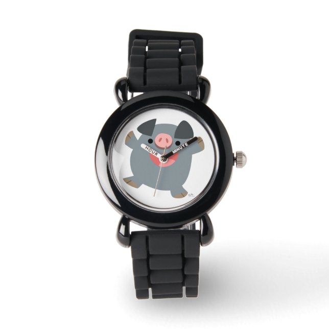 Cute Tecknad Bouncy Gris Watch Armbandsur (Framsida)
