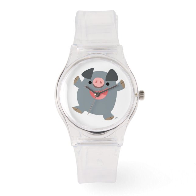 Cute Tecknad Bouncy Gris Watch Armbandsur (Framsida)