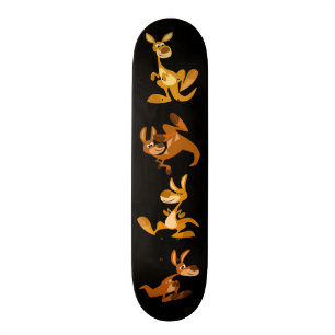 Cute Tecknad Bouncy Kangaroos Skateboard