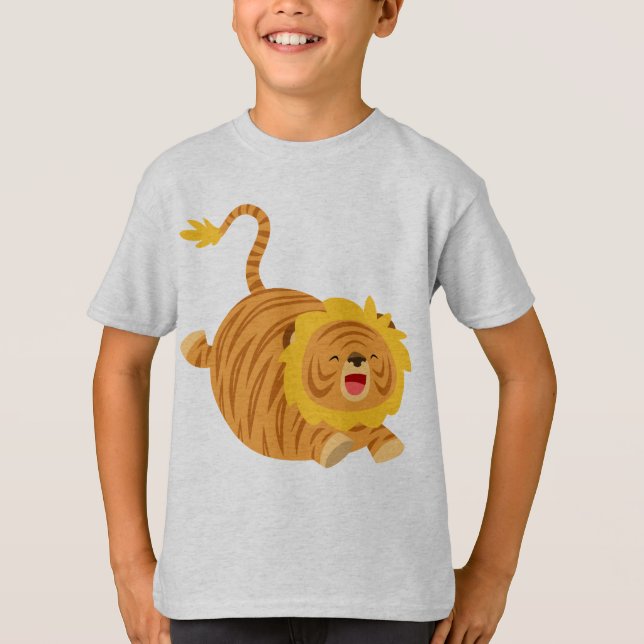Cute Tecknad Bouncy Liger Children T-Shirt (Framsida)