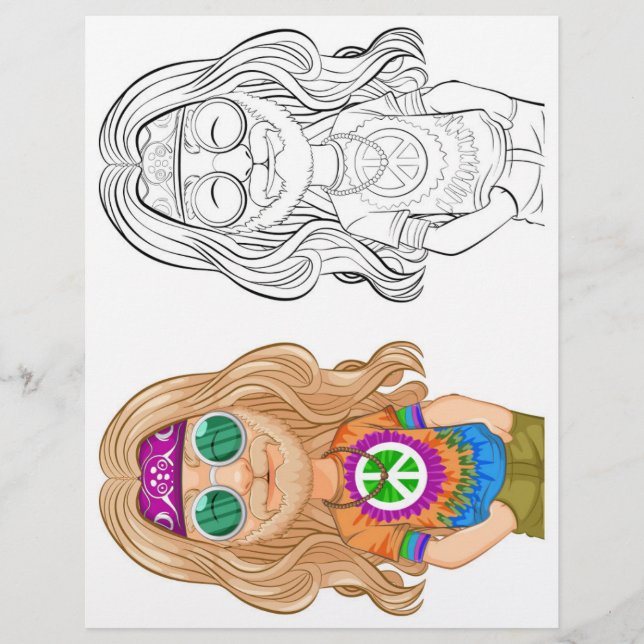 Cute Tecknad boyen i klänningsfärgsidan Reklamblad (Framsidan)